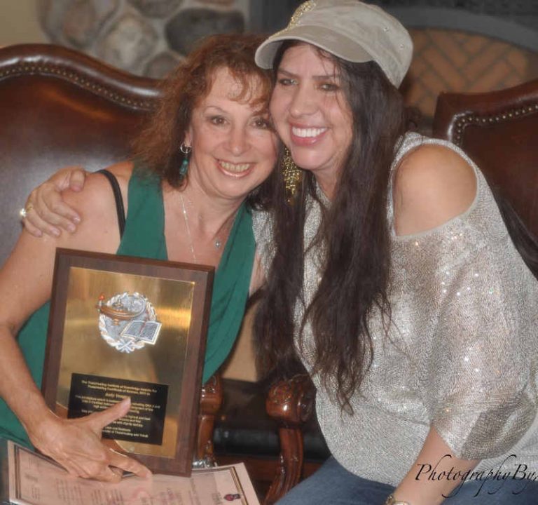 Theta Healing practitioners Judy Dragon and Vianna Stibal - hugs and smiles - The Flow of Healing.com